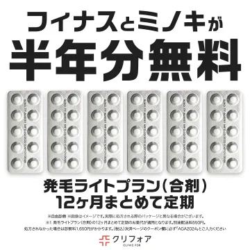 クリフォア 発毛ライトプラン（合剤）12ヶ月定期購入