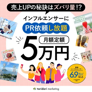 インフルエンサーPR依頼し放題サービス
