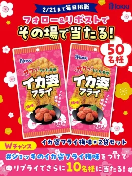 JOKKI「イカ姿フライ梅味 フォロー＆リポストキャンペーン」