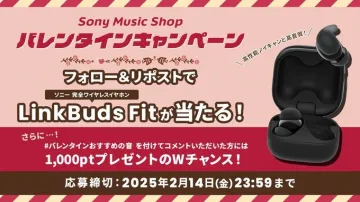 Sony Music Shop バレンタインキャンペーン LinkBuds Fitプレゼント