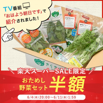 楽天スーパーSALE限定おためし野菜半額セット