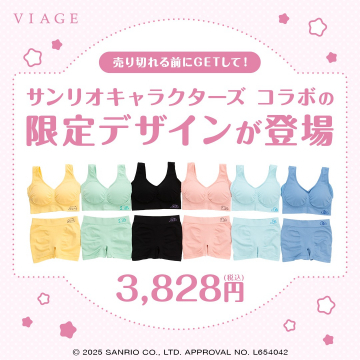 VIAGE サンリオキャラクターズ限定デザインナイトブラ