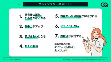 グルテンフリーのメリット紹介