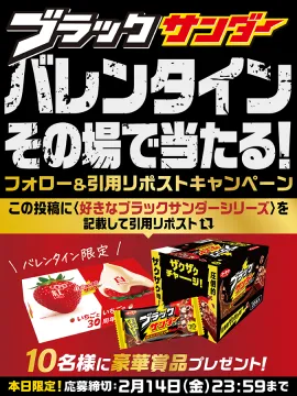 ブラックサンダー バレンタインフォロー＆リポストキャンペーン