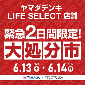 ヤマダデンキ LIFE SELECT 店舗 大処分市