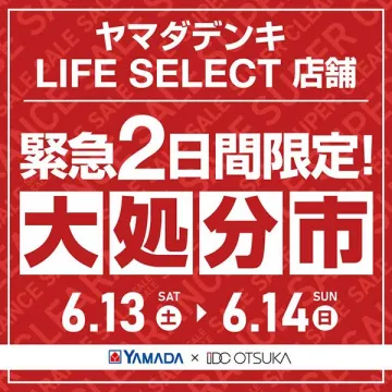 ヤマダデンキ LIFE SELECT 店舗 大処分市