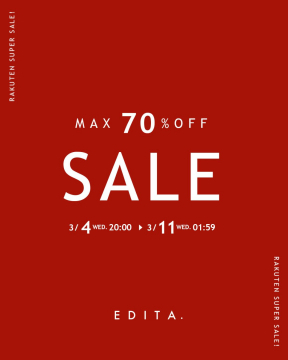 EDITA 楽天スーパーセール 最大70%OFF