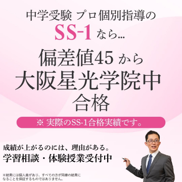 中学受験専門プロ個別指導塾SS-1の学習相談・体験授業受付中