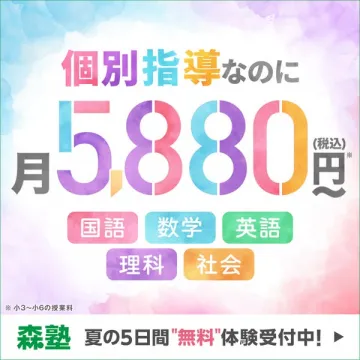 森塾 小学生向け個別指導 夏の無料体験