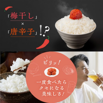 ご飯に合う唐辛子入り辛口梅干し