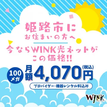 姫路市限定WINK光ネット100メガプラン
