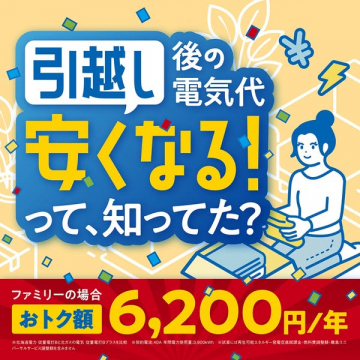 引越し後の電気代節約サービス