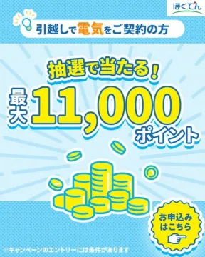 引越し時の電気契約でポイントが当たるキャンペーン