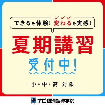 ナビ個別の夏期講習（小中高向け）