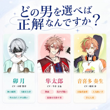 男性キャラ選び診断クイズ