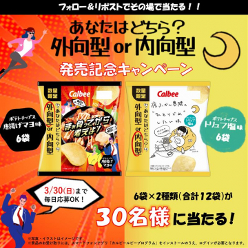 カルビー 外向型or内向型ポテトチップス発売記念キャンペーン