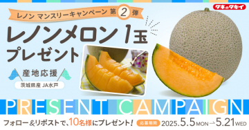レノンメロン1玉プレゼントキャンペーン（産地応援企画）