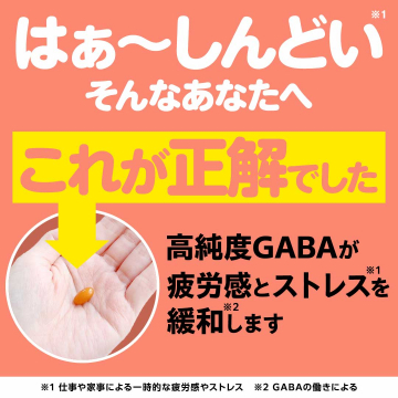 高純度GABA配合 疲労感・ストレス対策サプリメント