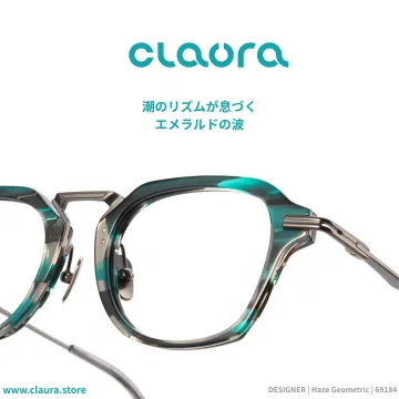 潮のリズムが息づくエメラルドカラーのデザイナーズ眼鏡「claura Haze Geometric」