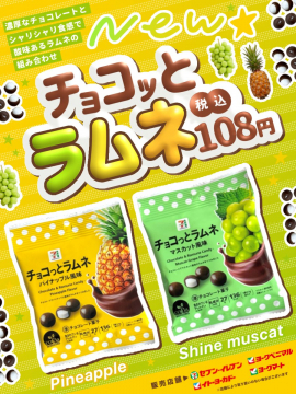 チョコっとラムネ（パイナップル味・マスカット味）