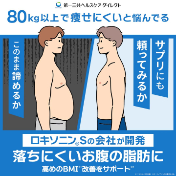 ロキソニンSの会社が開発した内臓脂肪対策サプリ