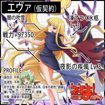 魔法先生ネギま！キャラクター「エヴァ」バトルプロフィール紹介バナー