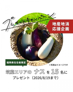 地産地消応援ナスプレゼント（福岡限定）