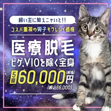 ヒゲ・VIO除く全身医療脱毛5回プラン（男性向け）
