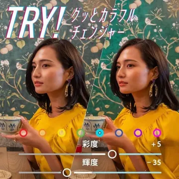 グッとカラフルチェンジャー 彩度・輝度調整フィルター