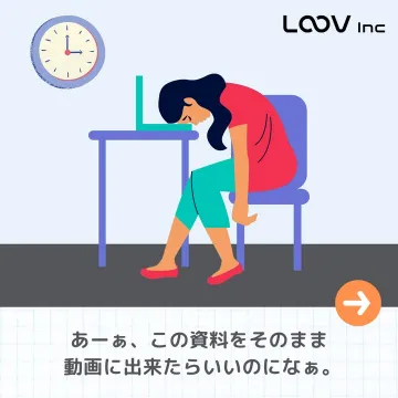 資料を自動で動画化するLoovの動画制作支援サービス