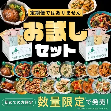 GREEN SPOON お試しセット（定期便なしの数量限定ミールセット）
