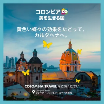 黄色い蝶々の奇跡と出会うコロンビア・カルタヘナ観光プロモーション