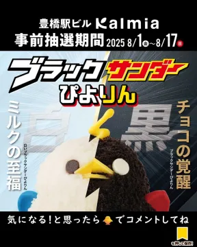 ブラックサンダーぴよりん限定販売（豊橋駅ビル カルミア）