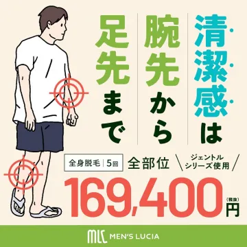 MEN'S LUCIA男性向け全身脱毛5回コース