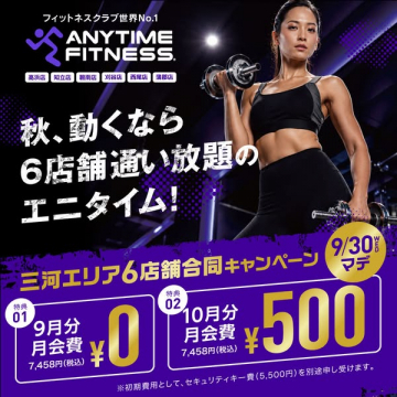 エニタイムフィットネス 6店通い放題入会