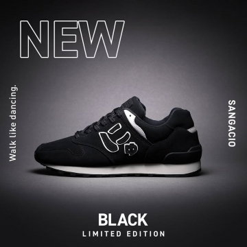SANGACIO新作限定ブラックカラースニーカー