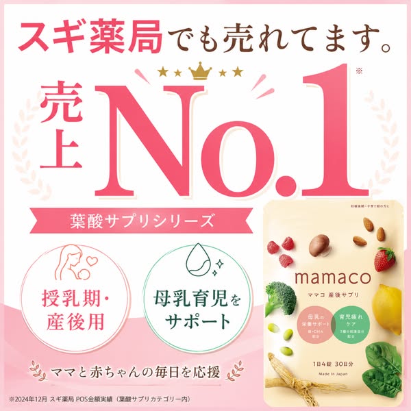 授乳期・産後のママ用葉酸サプリのバナー