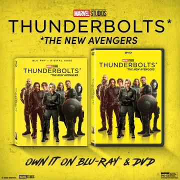 マーベルスタジオ新作THUNDERBOLTSのBlu-ray&DVD発売告知