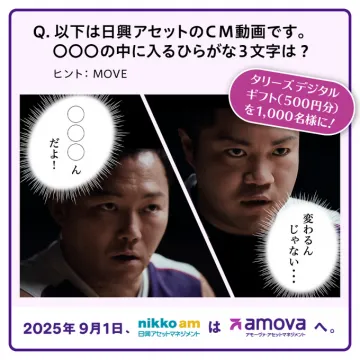 日興アセットCM動画クイズでギフトが当たるキャンペーン