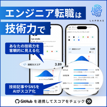 LAPRAS：エンジニア技術力スコア化転職支援