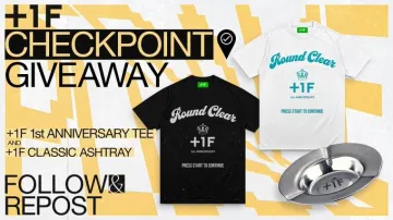 +1F 1周年記念Tシャツ・灰皿プレゼント企画