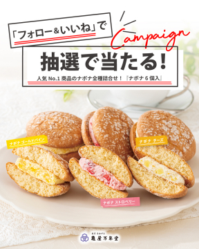 ナボナ全種詰合せが当たる！SNSキャンペーン