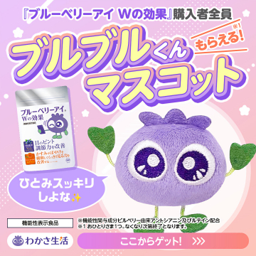 ブルーベリーアイWの効果購入者限定マスコットプレゼント