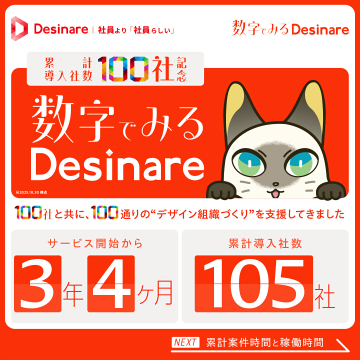 Desinareのサービス紹介と累計導入100社記念イベント