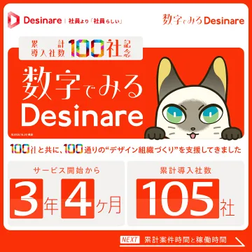 Desinareのサービス紹介と累計導入100社記念イベント