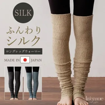 ふんわりシルクの日本製ロングレッグウォーマー