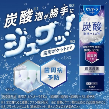 ピュオーラ 炭酸洗浄ハミガキ 歯周病予防