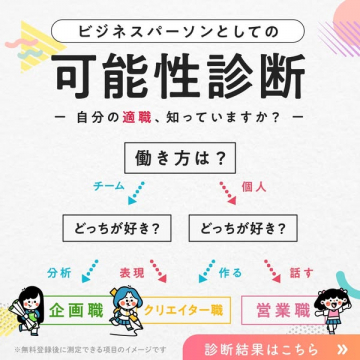 ビジネスパーソンとしての可能性診断 自分の適職を知る無料ツール