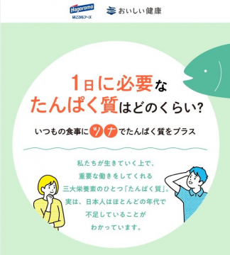 1日に必要なたんぱく質をツナでプラスする提案