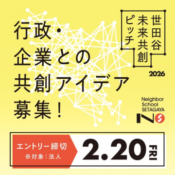 世田谷未来共創ピッチ：行政・企業との共創アイデア募集